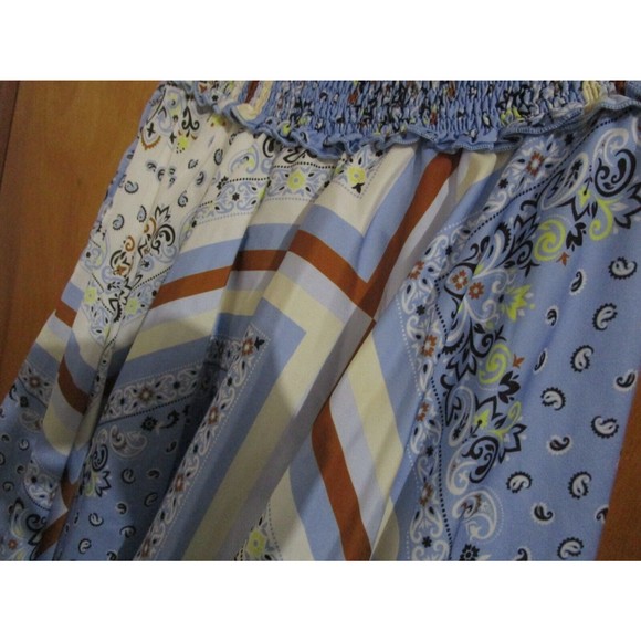 ITALIAN T-LOVE GIRL SZ 10 BEAUTIFUL PRINT BOHEMIAN UNEVEN HANDKERCHIEF HEM SKIRT - Picture 6 of 8